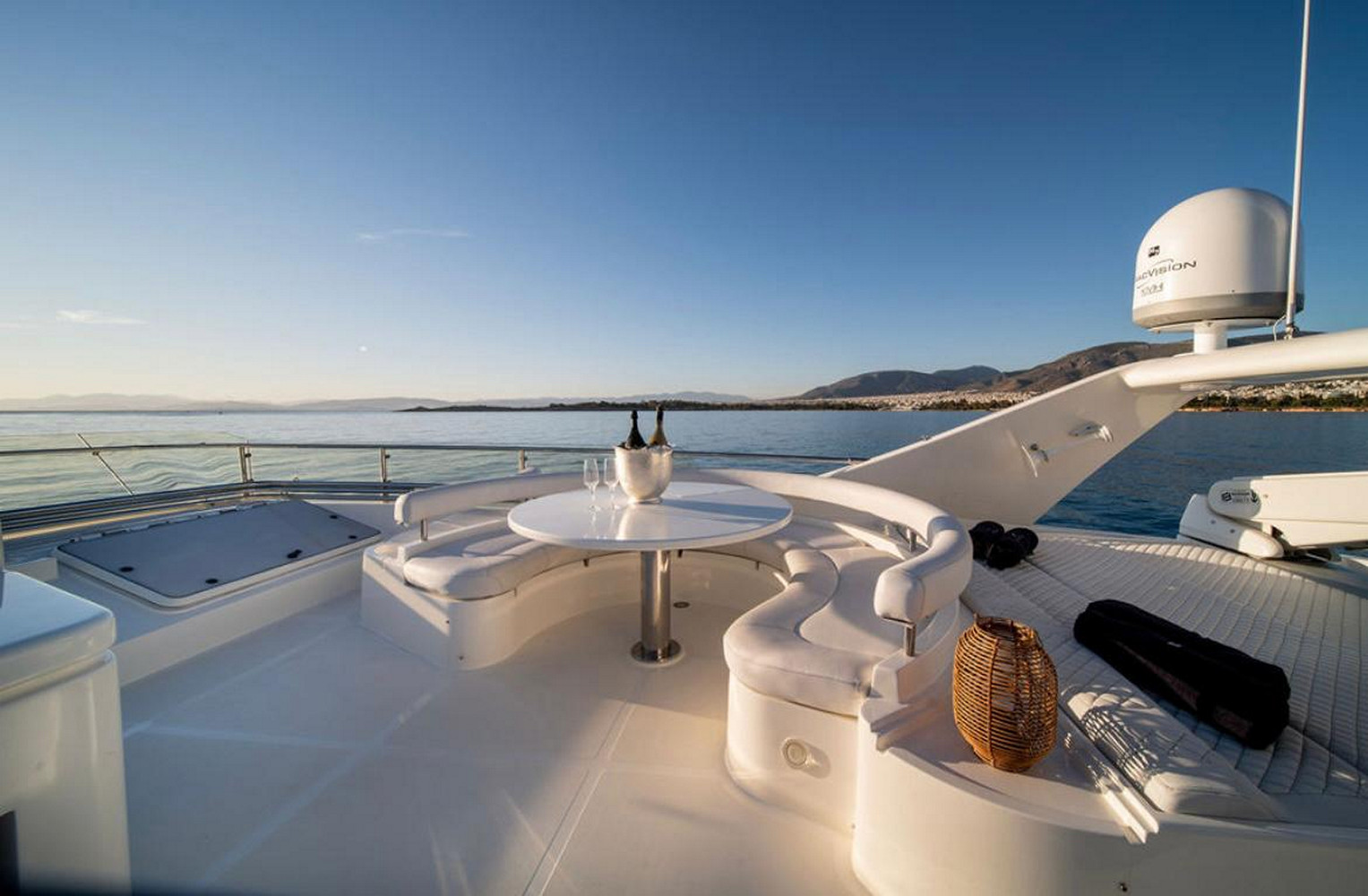 A deck of the luxury yacht 