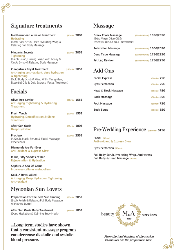Spa Massage Hair Nails Mykonos