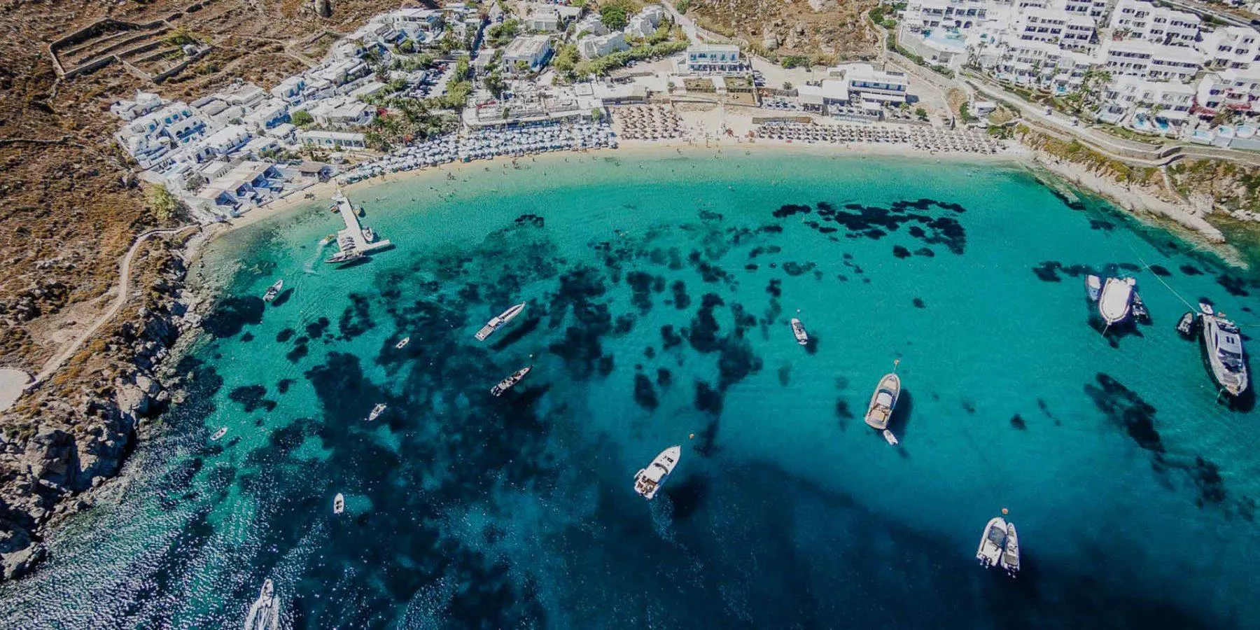 Psarou Beach on Mykonos