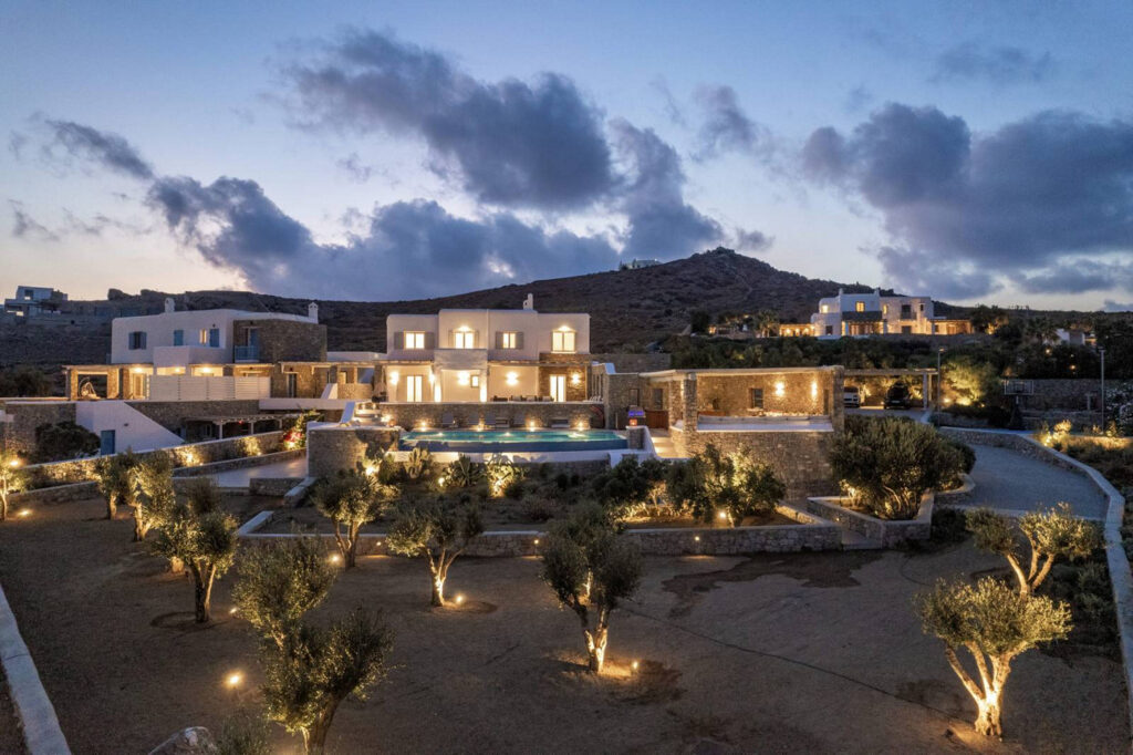 Surrounding area of Mykonos top villa for rent.