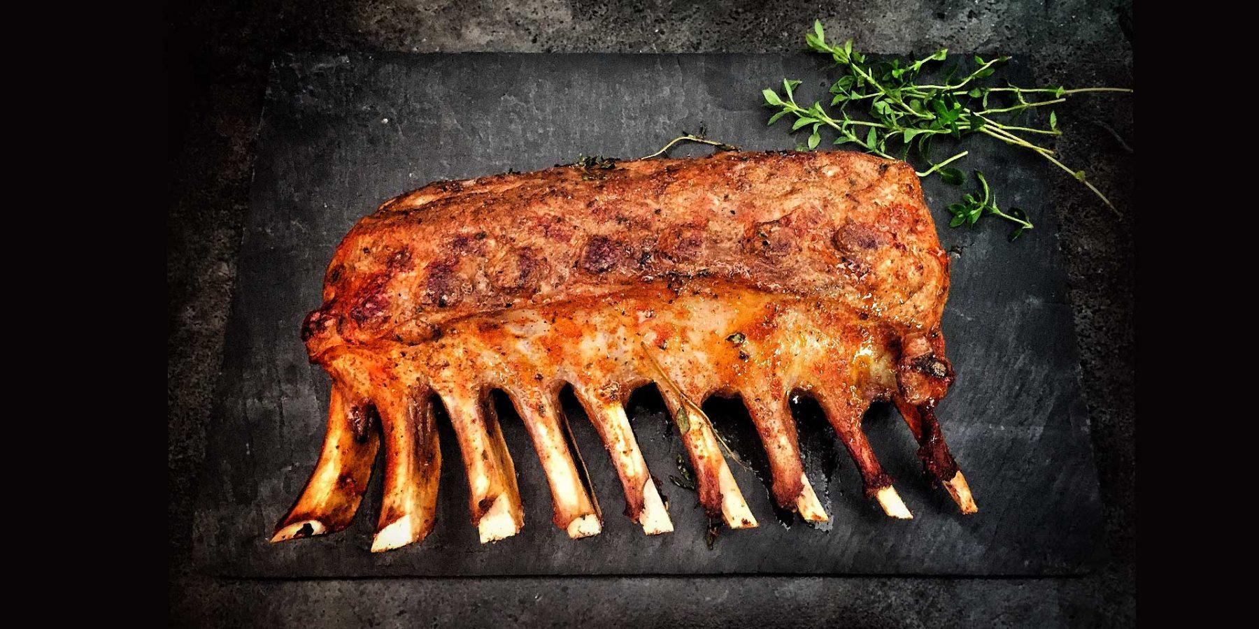 Roast rack of lamb