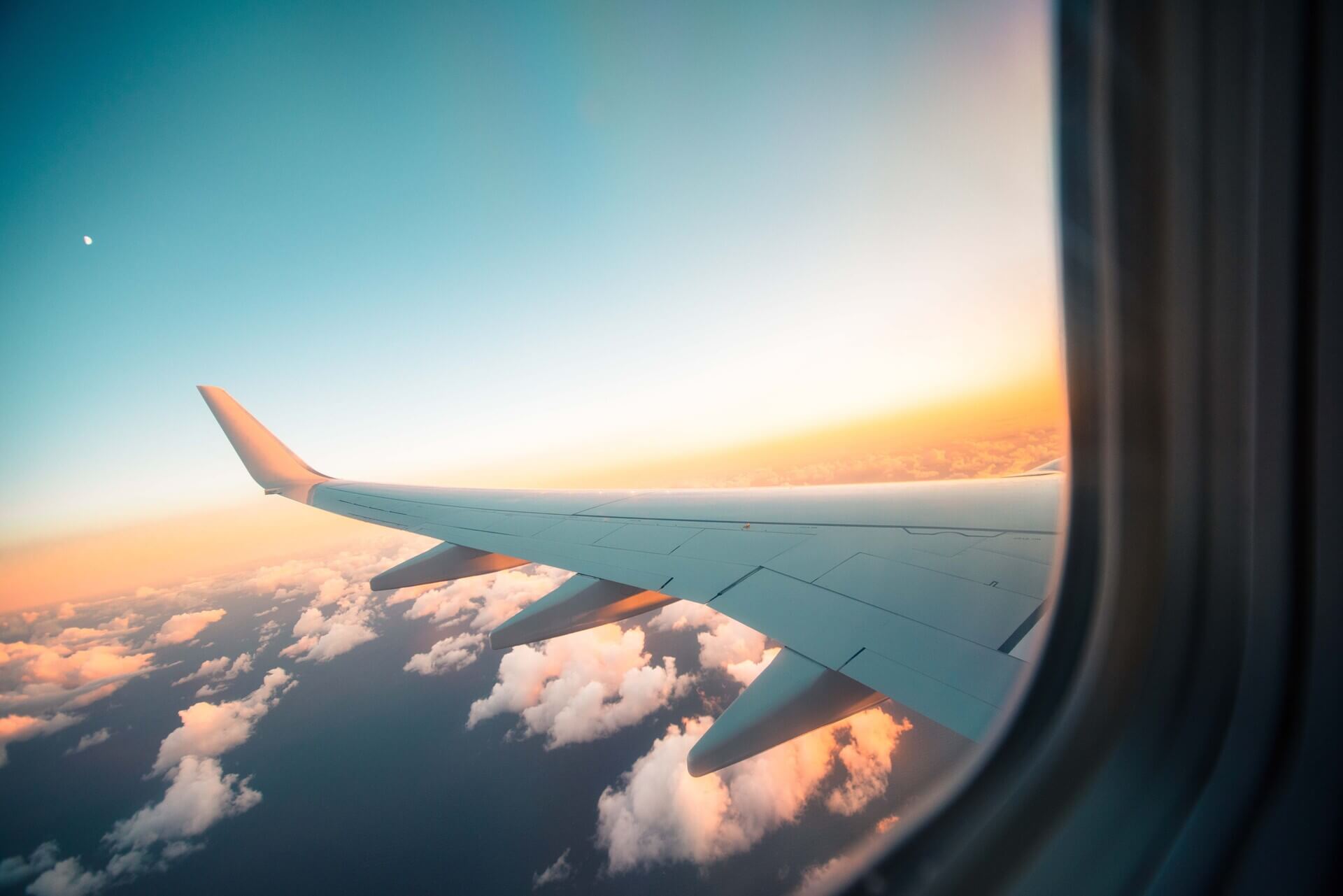 View from a plane window