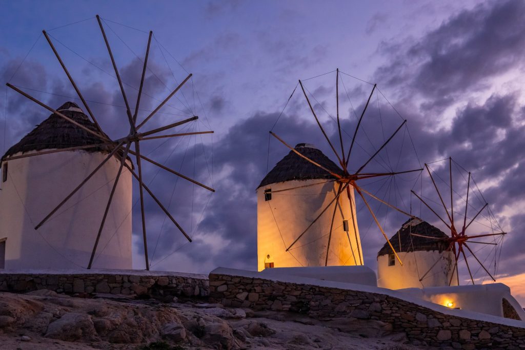 View of the windmills