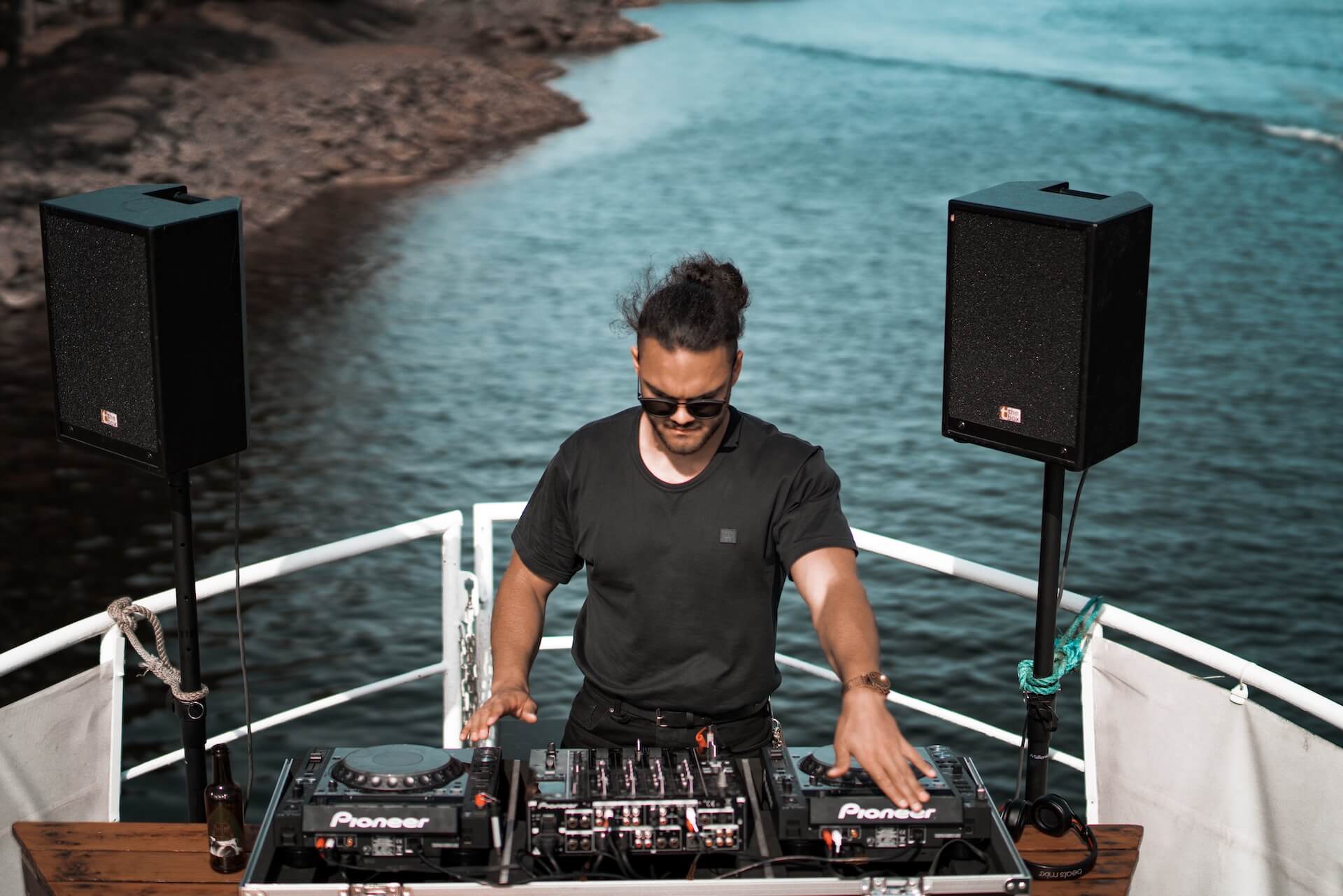 DJ on a boat