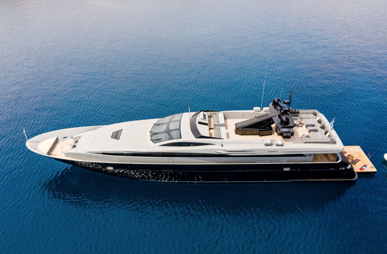 A large yacht out on the sea 