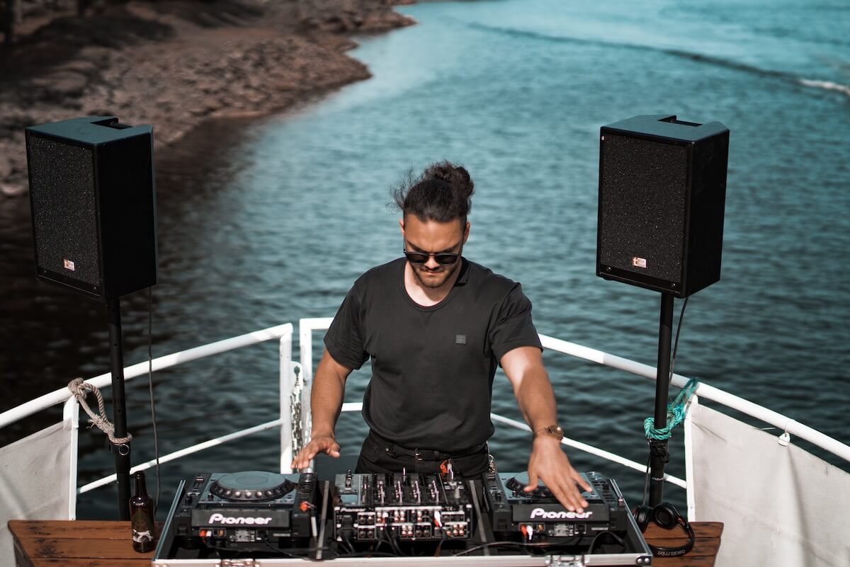 DJ playing on Mykonos