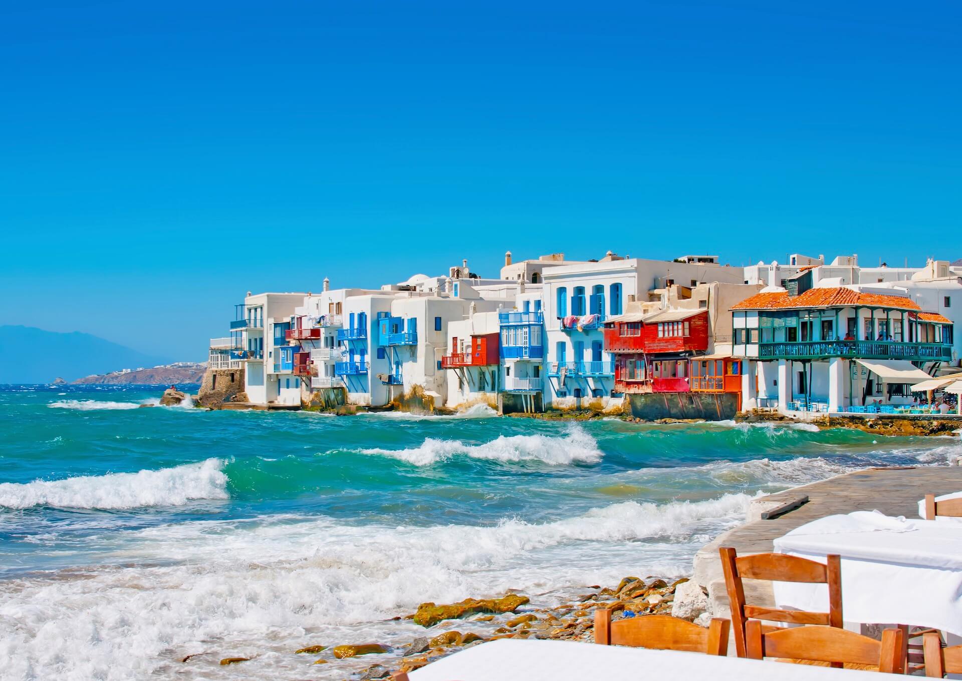 Little Venice on the coast of Mykonos