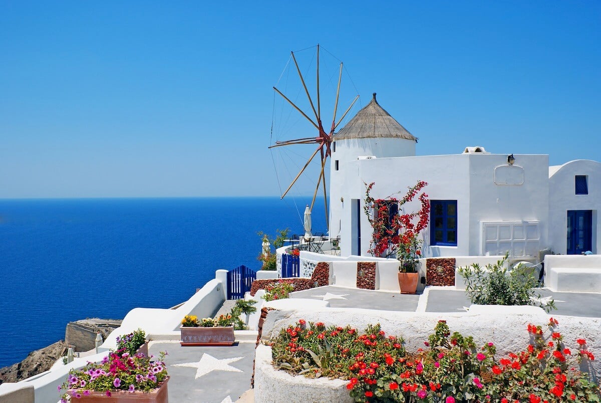 Windmill with a view of the sea