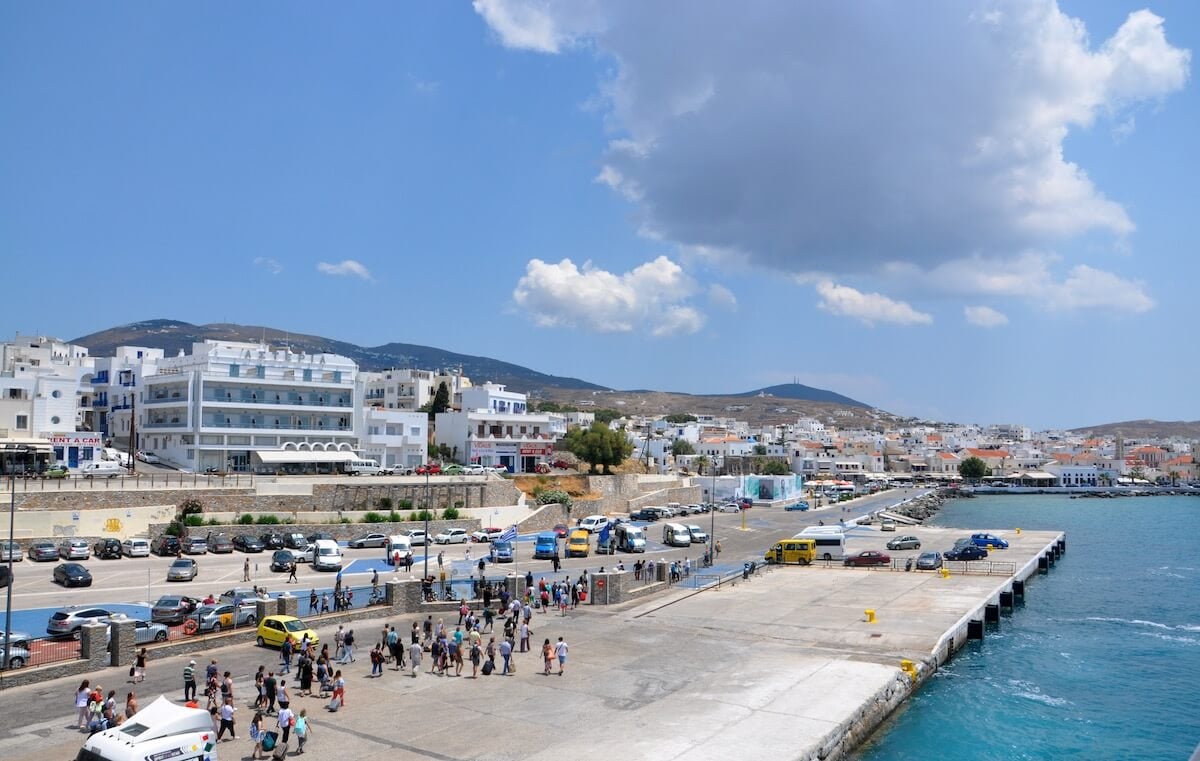  A view of the New Port in Mykonos Town