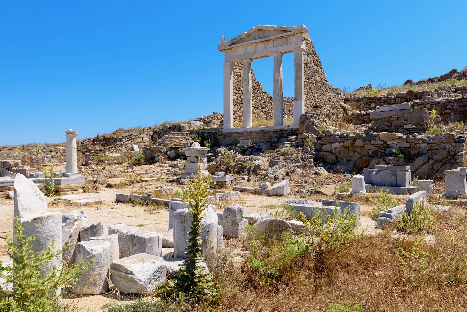 Archeological ruins in Delos 