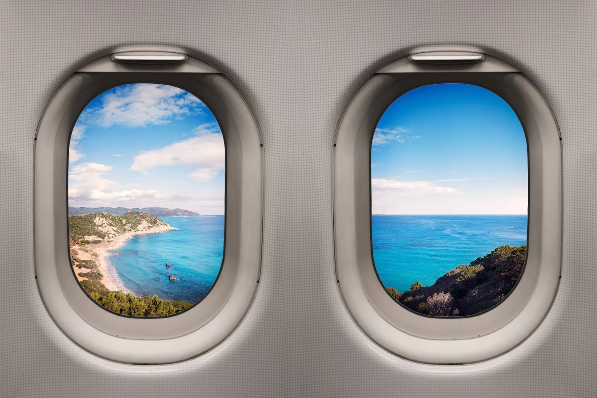 View from a window of a plane