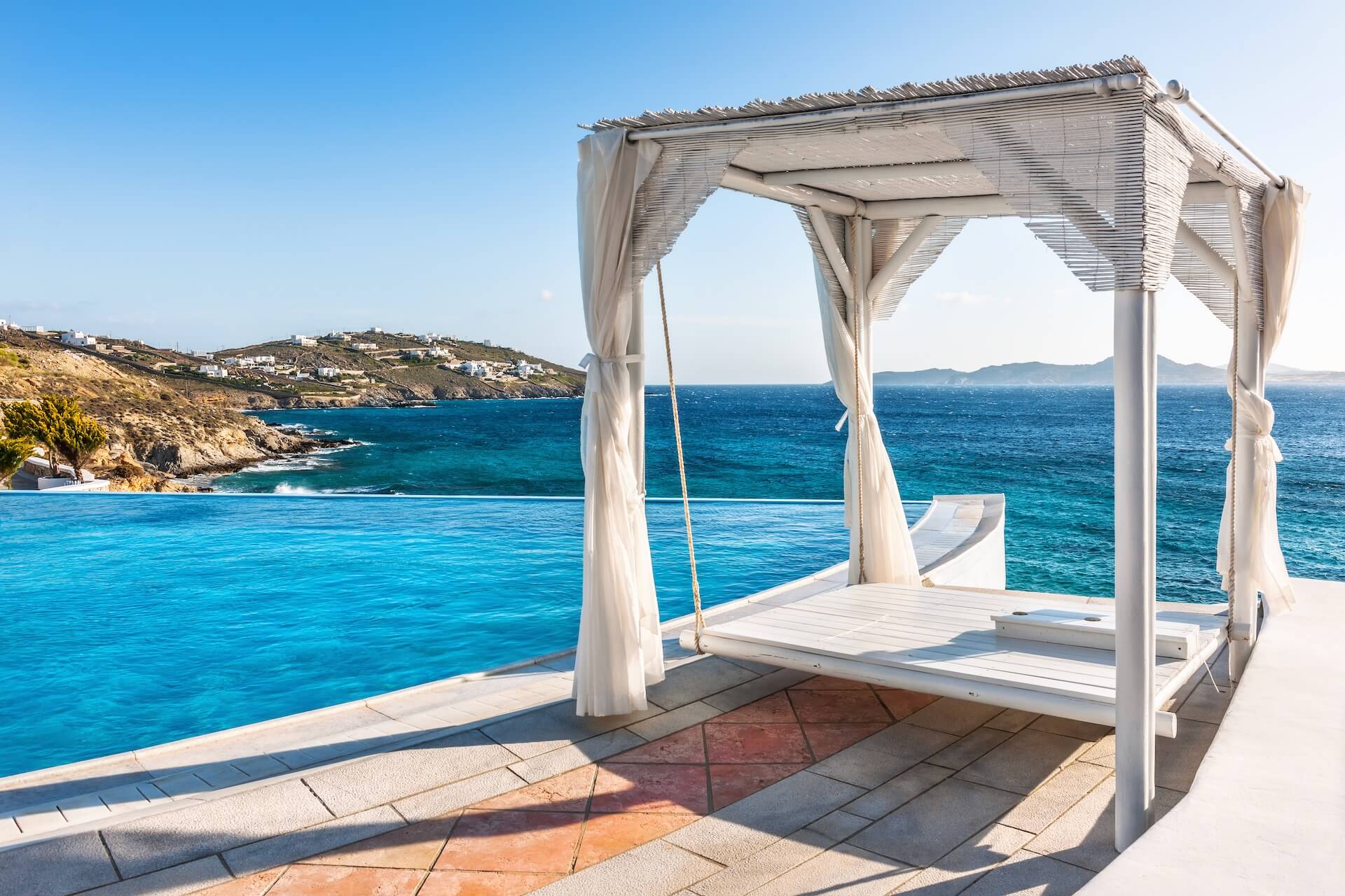 Infinity pool with sea view