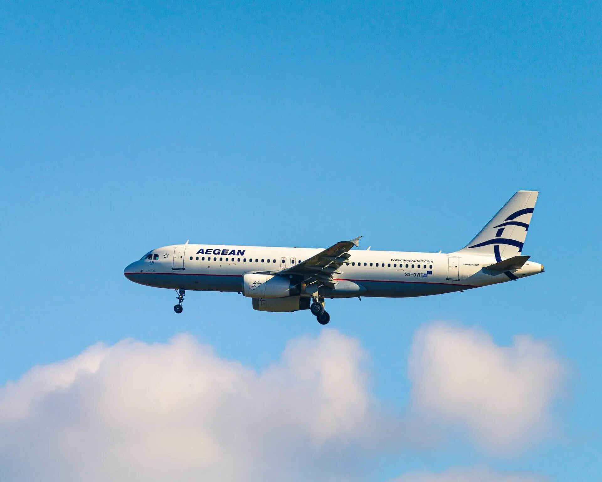 An Aegean jet flying