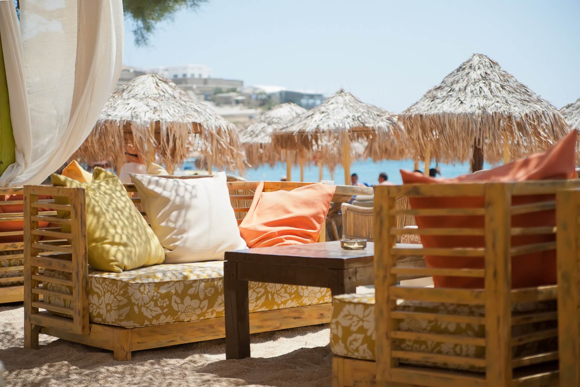 Beach club on Mykonos