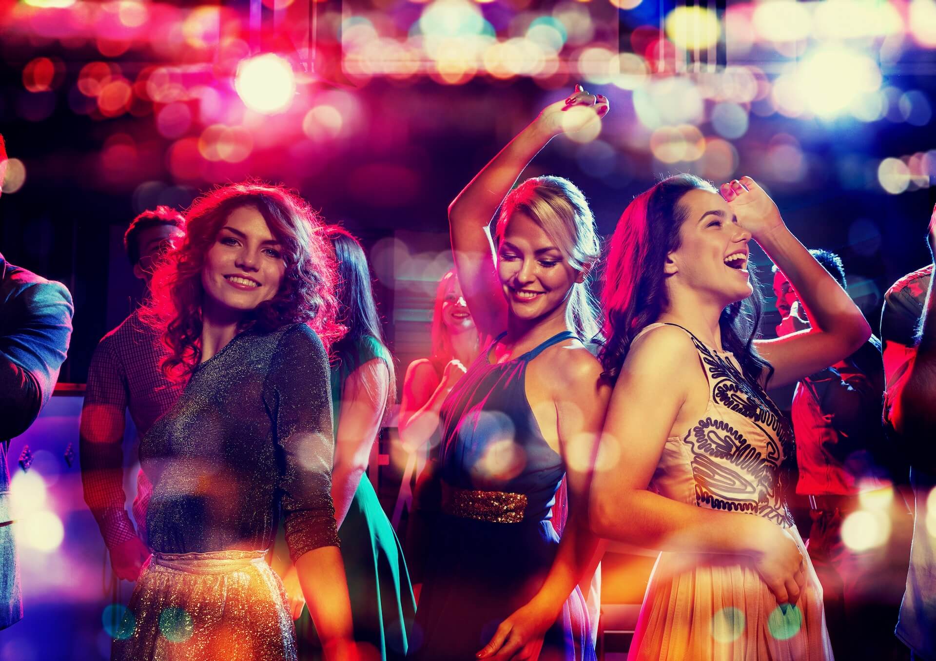 Girls dancing in a club