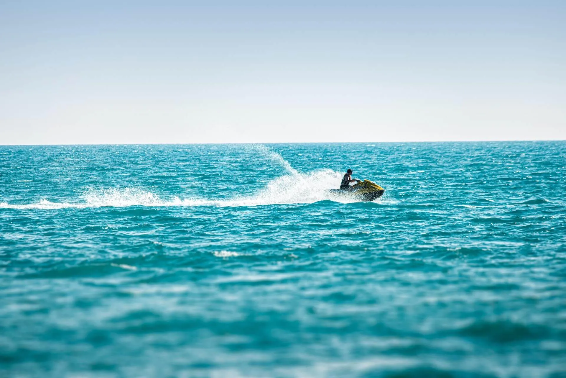 Person near the coast of Mykonos