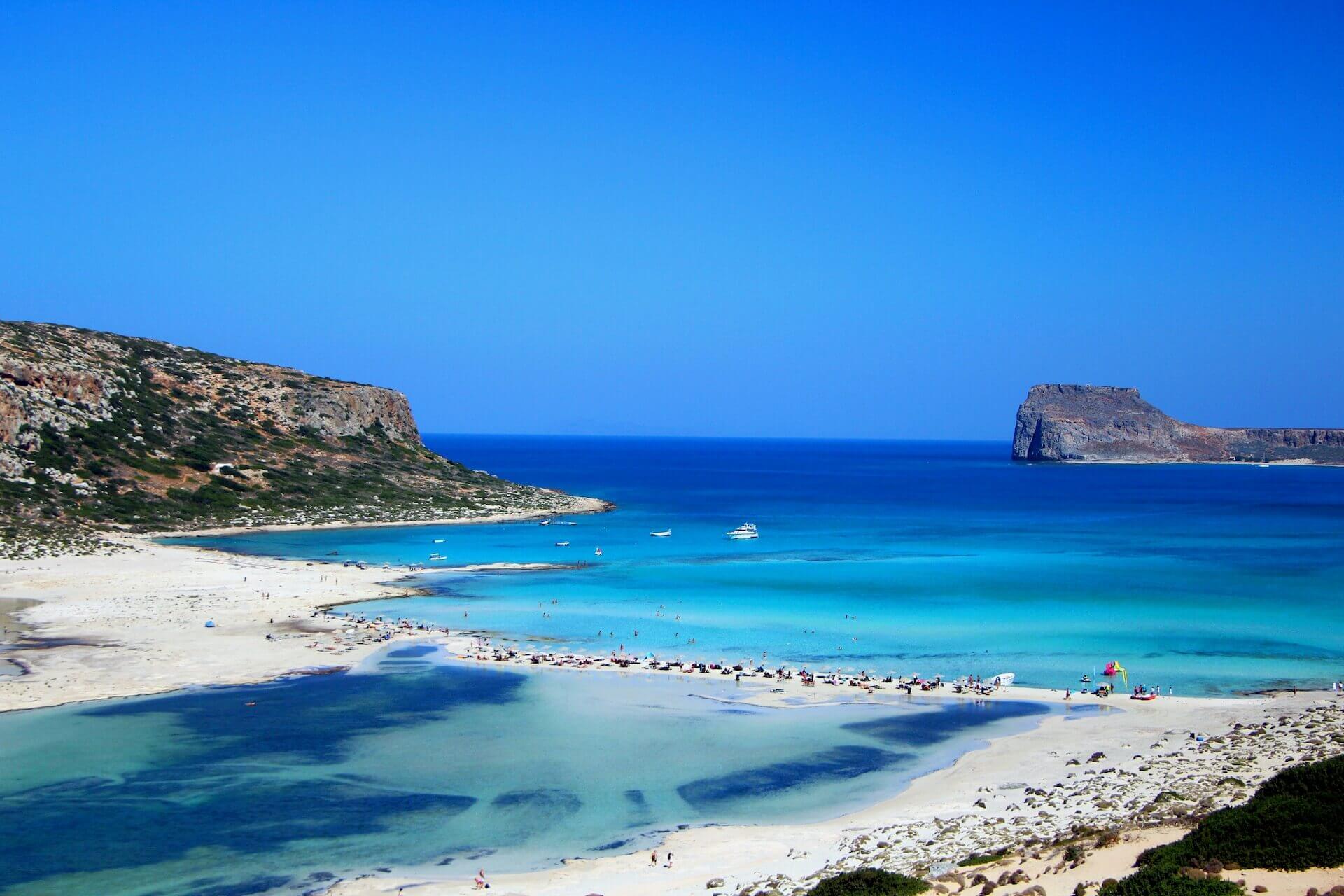 View of Balos beach on Crete