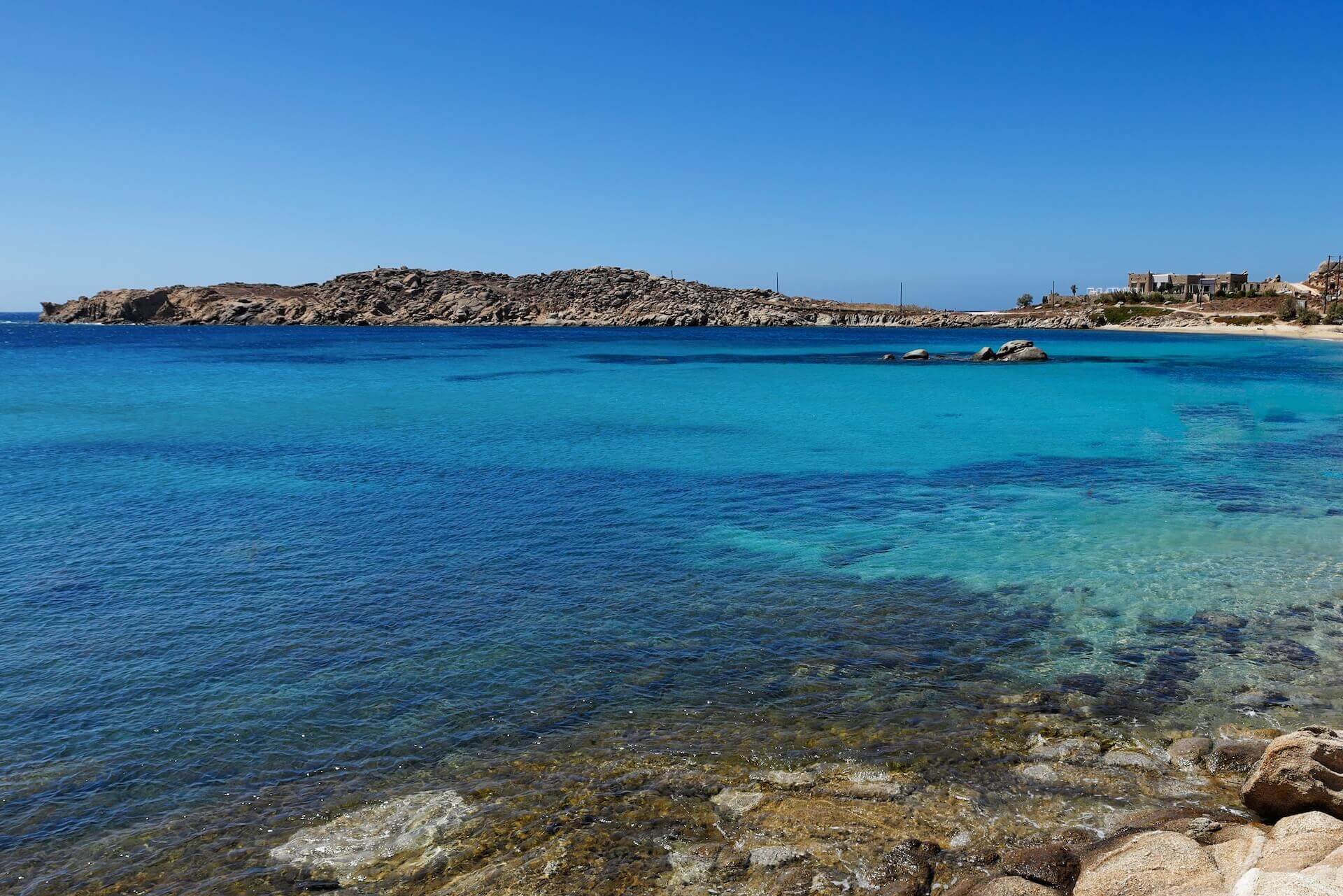 View of beach in Mykonos