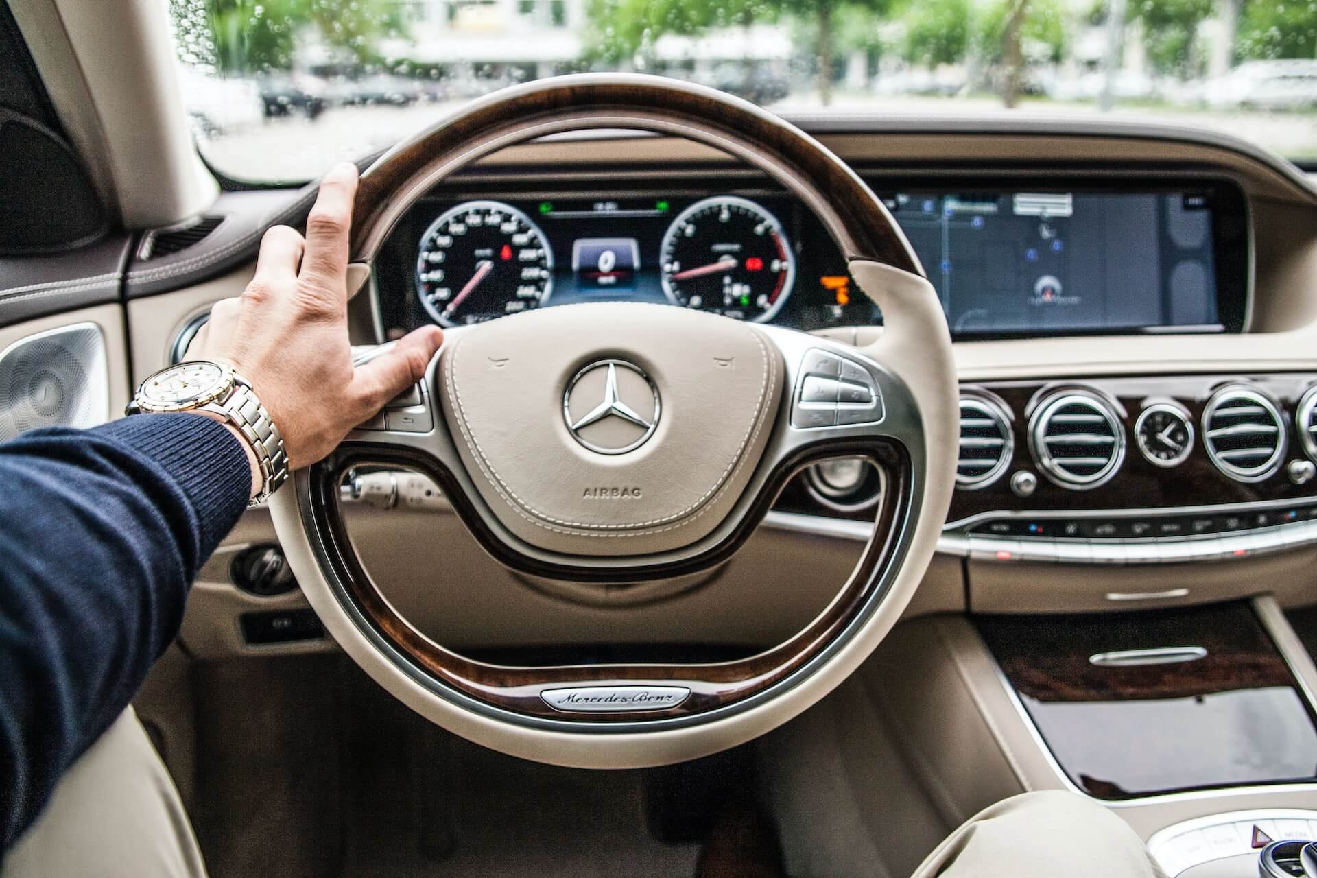 Driving a Mercedes