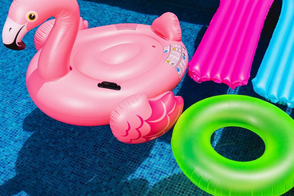 Floaties in a pool