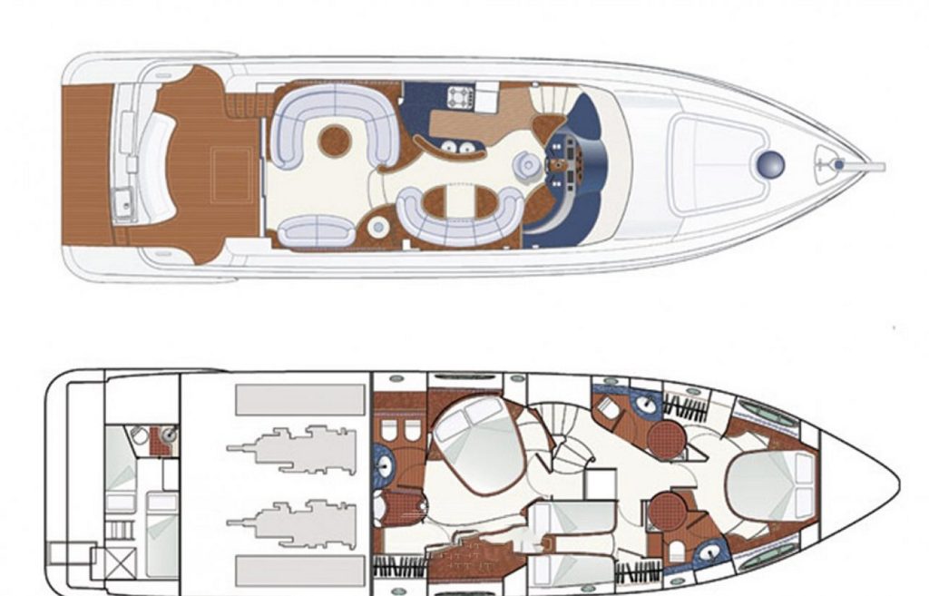 yacht Azimut 62 map