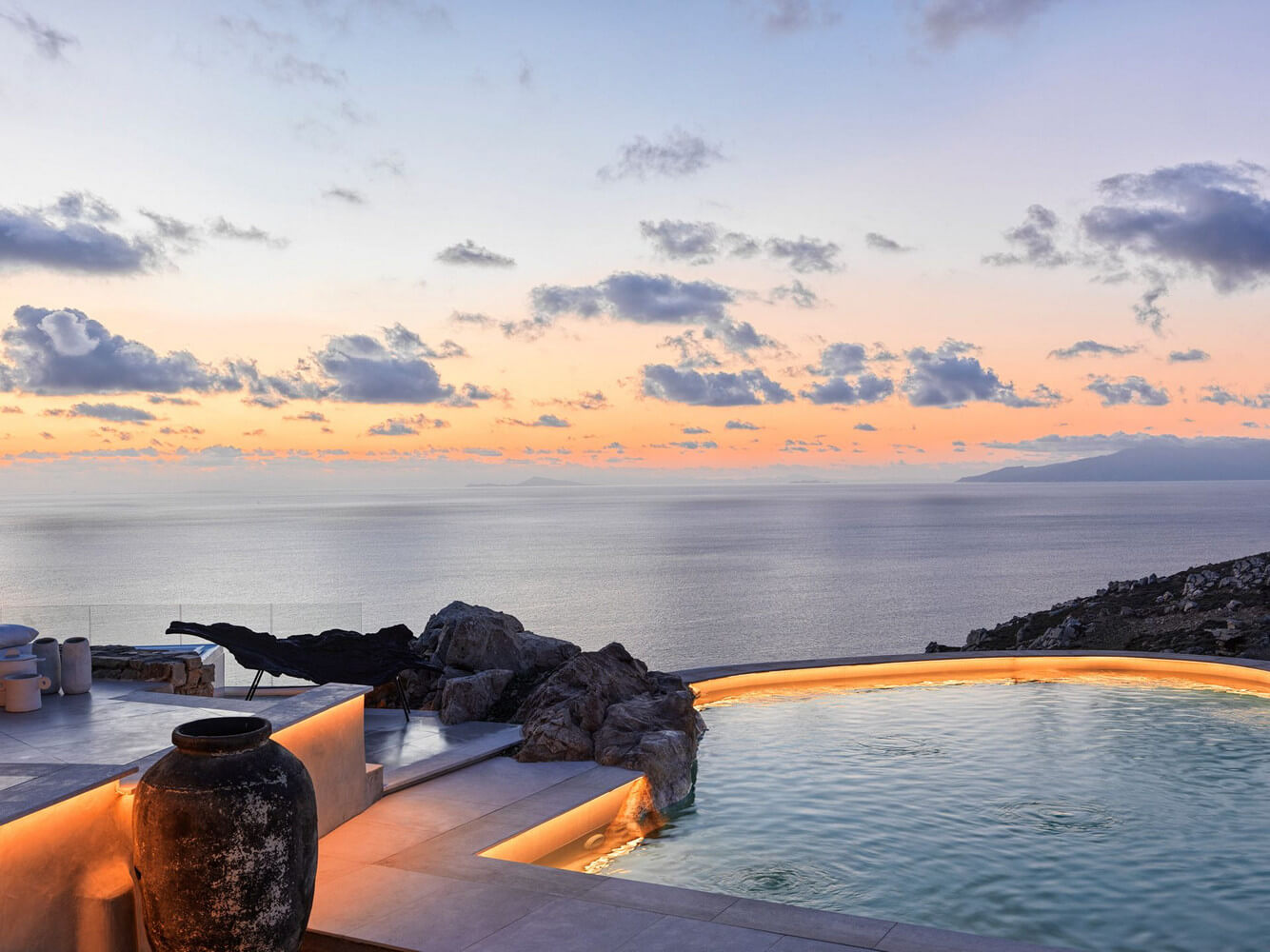 View of the sea from a Mykonos villa