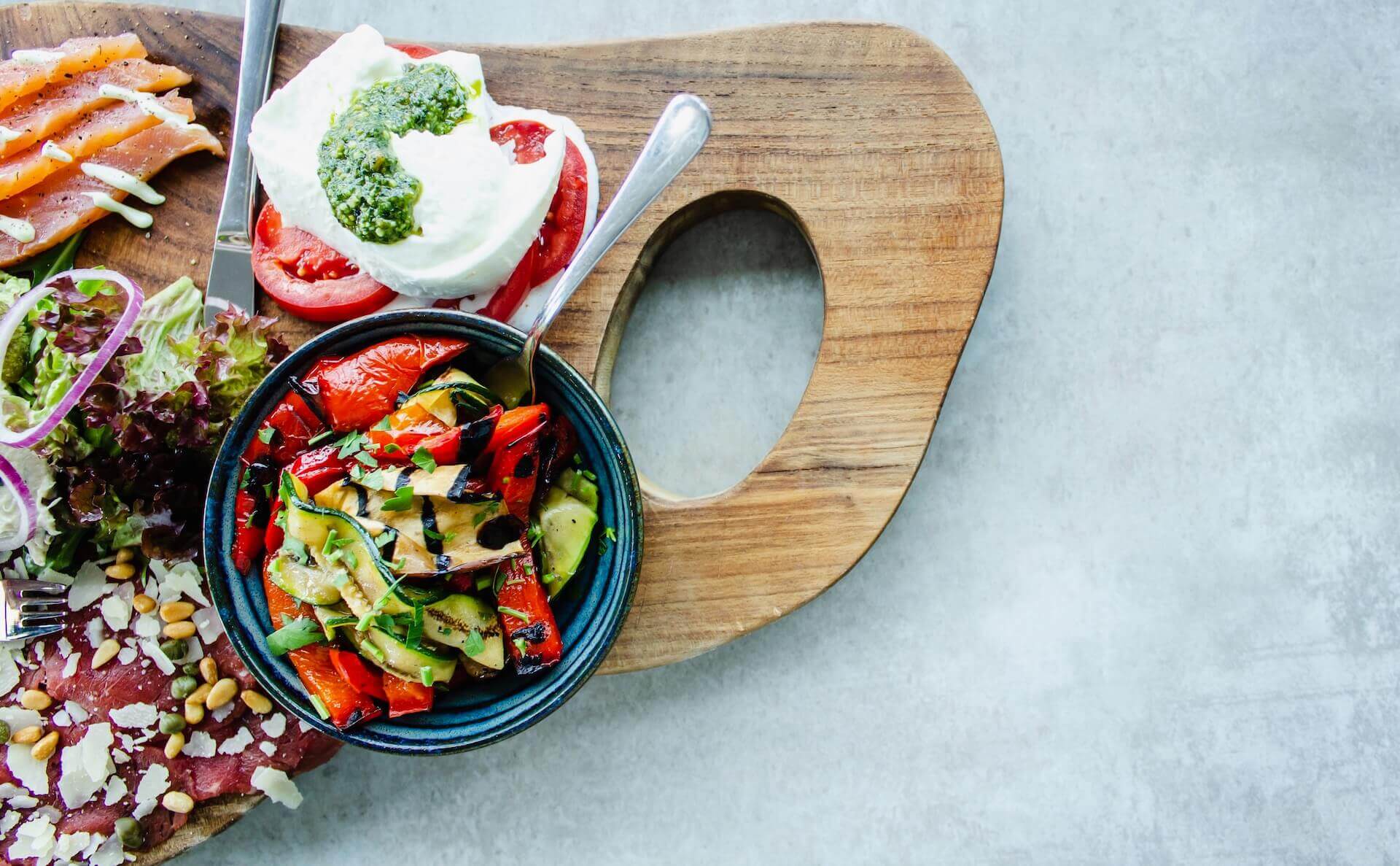 Greek food served on a plate