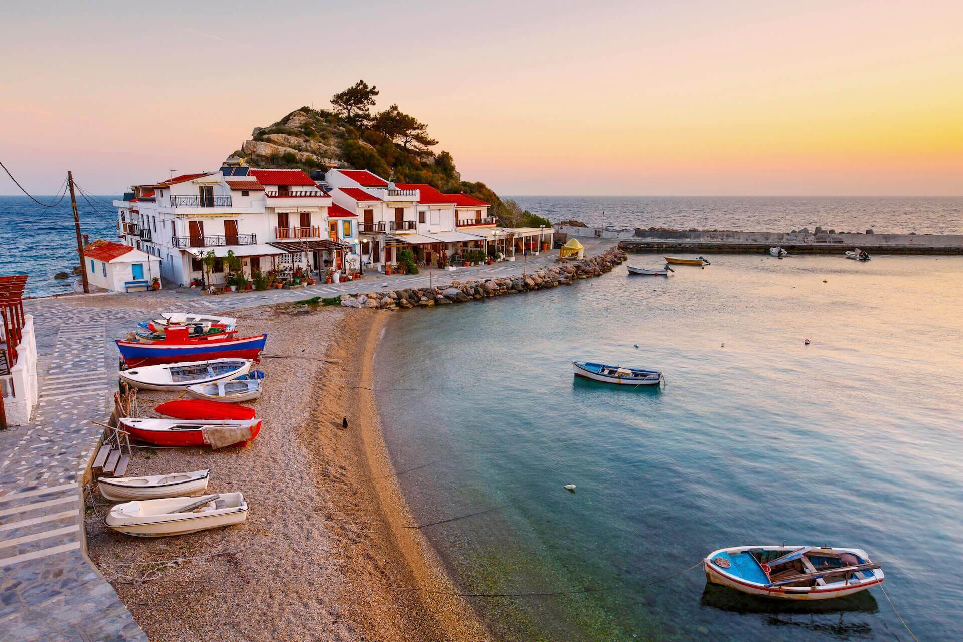 Kokkari village on Samos island