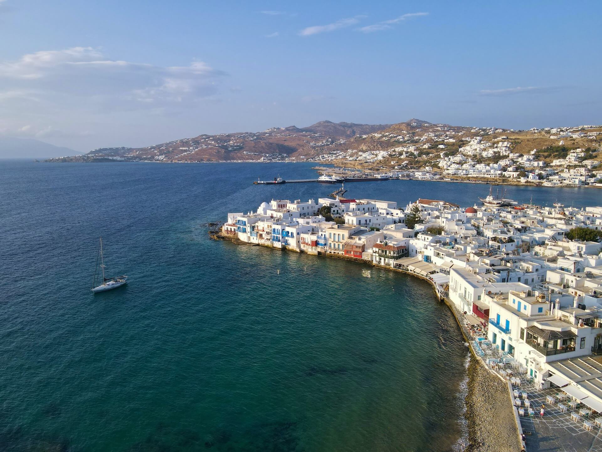 View of Mykonos from above