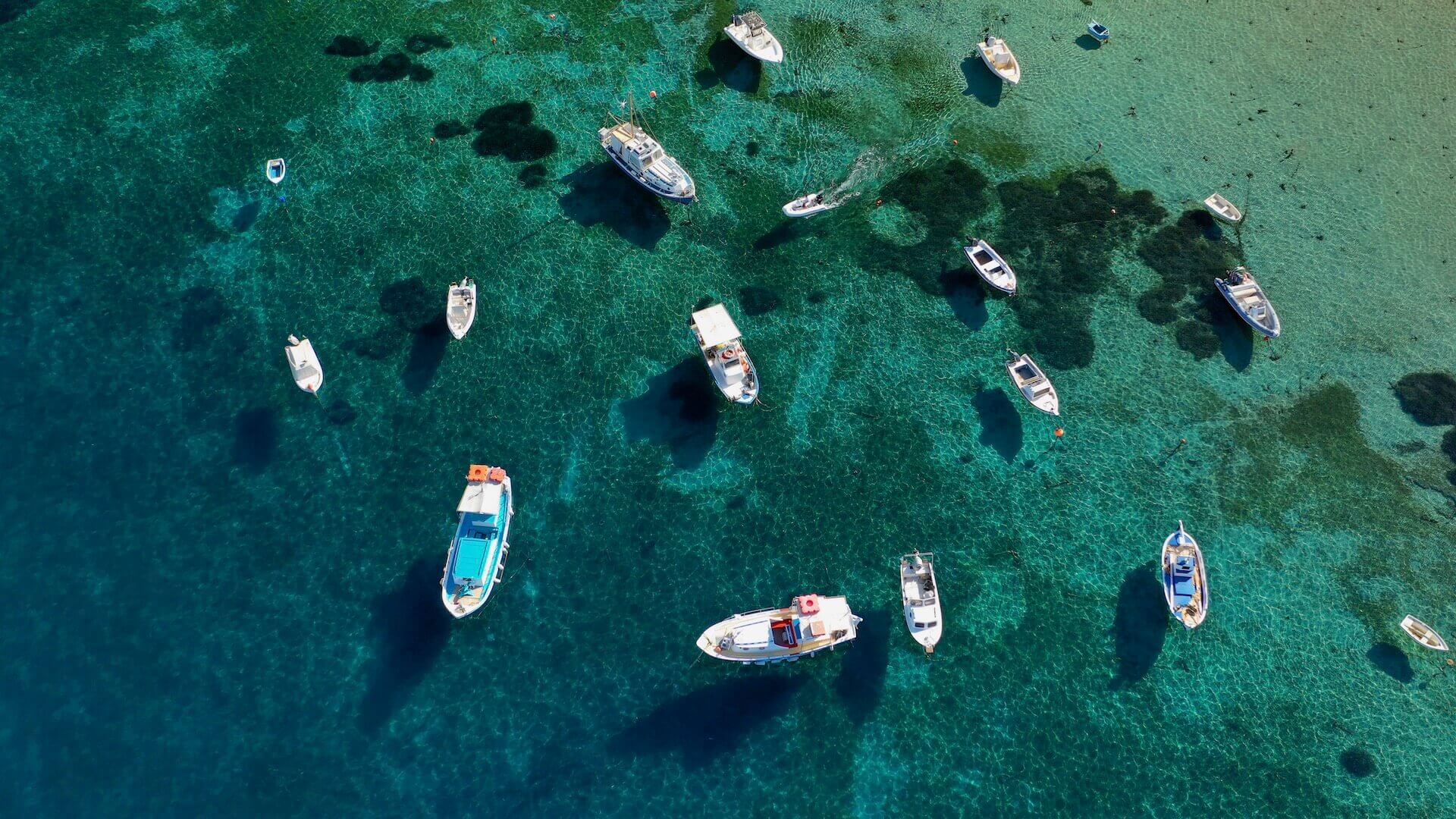 Yachts in the sea