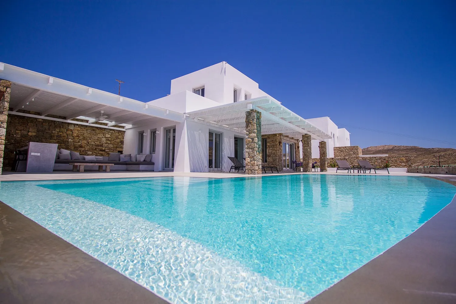 A luxury villa with a pool