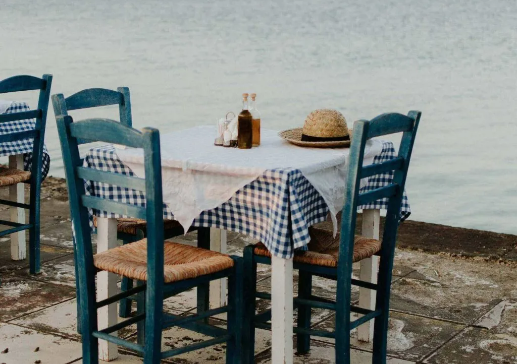 A restaurant table