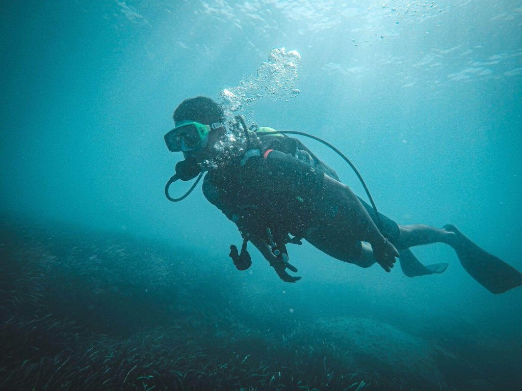 Man scuba diving