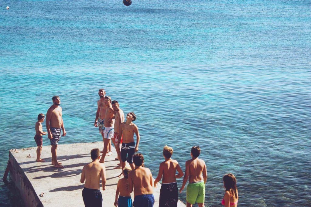 People on the beach, Mykonos