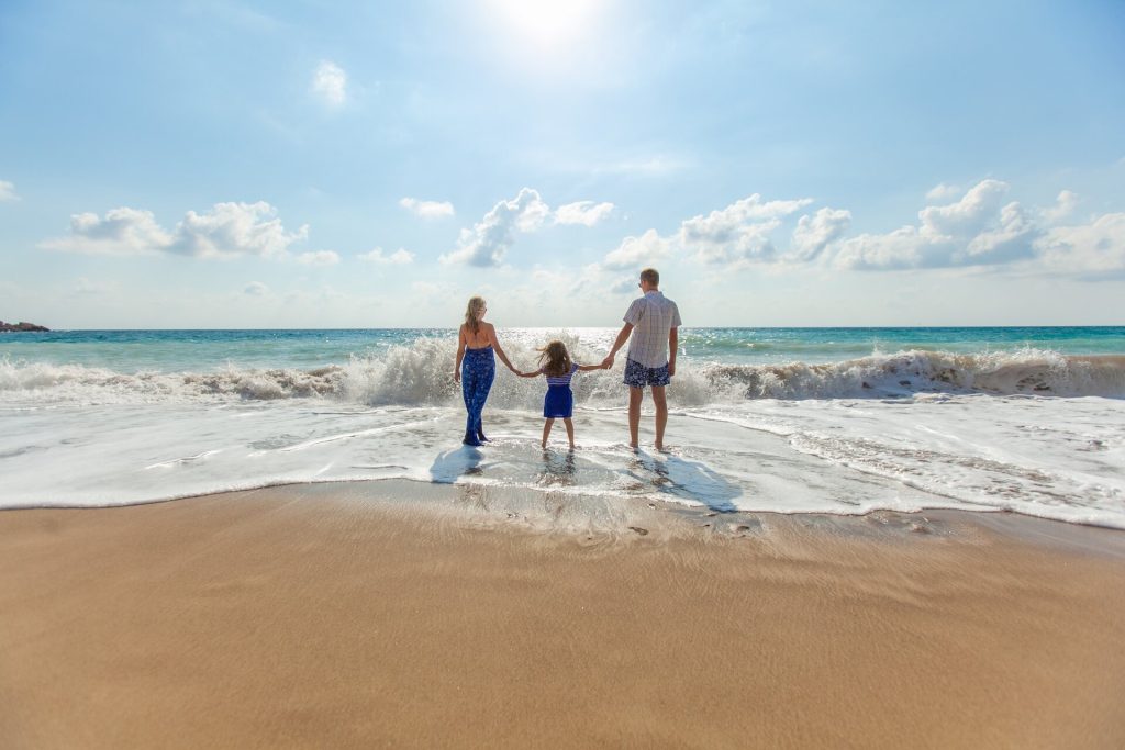 Family on a beach