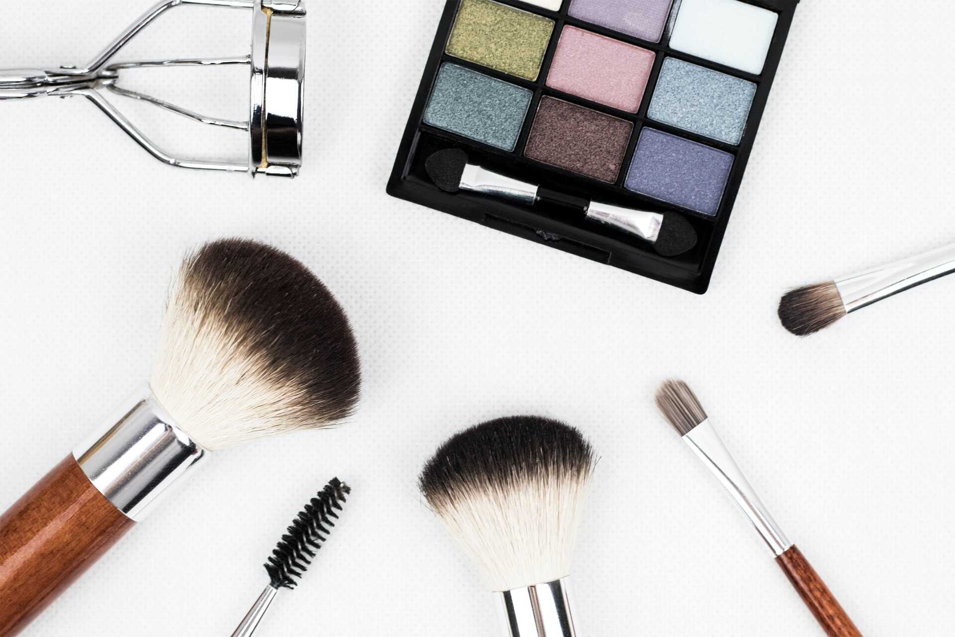 Makeup products and brushes