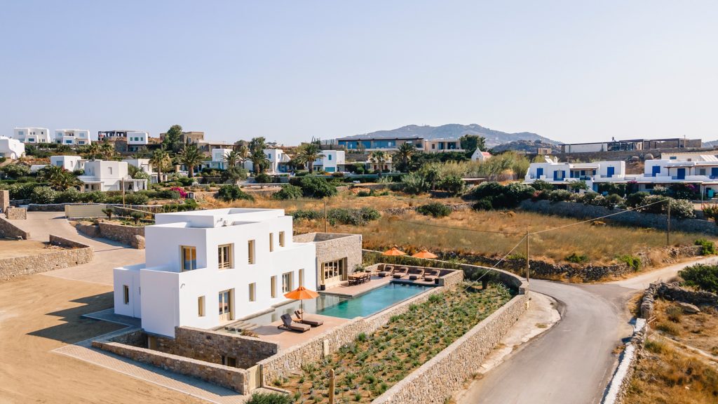 A view of a luxury villa in Mykonos