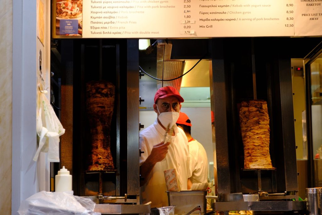 A gyros stand