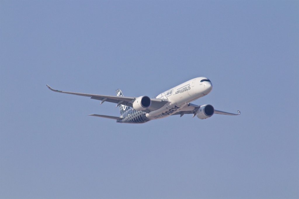 A plane flying