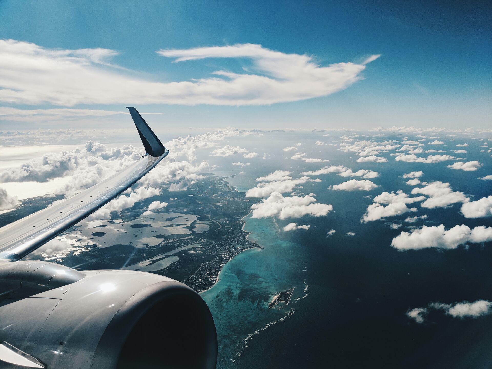 A view from a plane window 