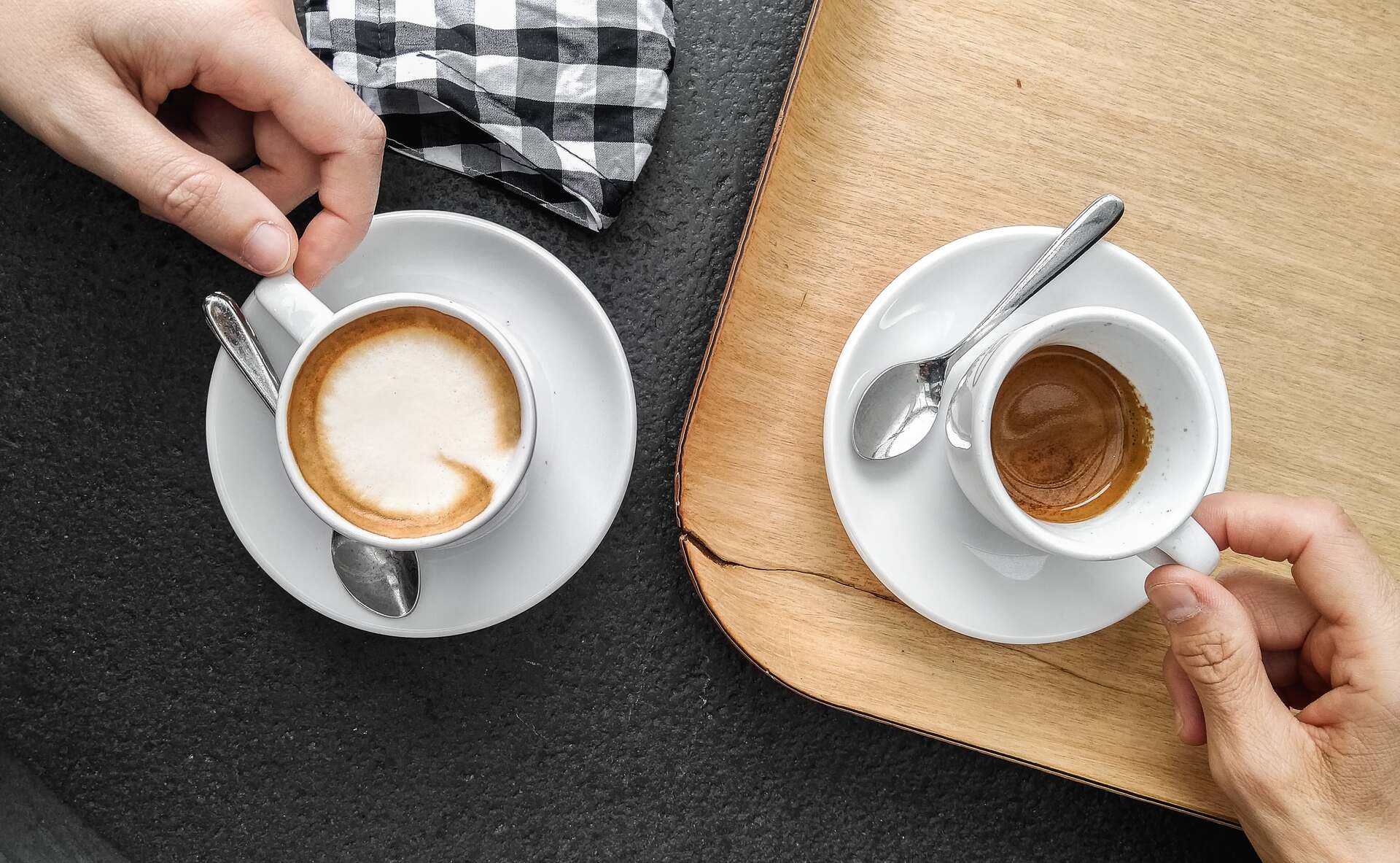 Several different types of coffee on a table 