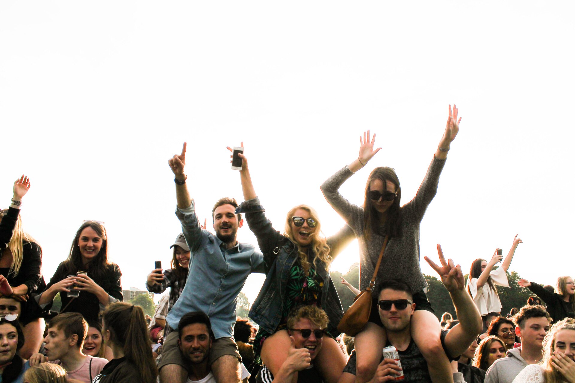 People dancing at a festival