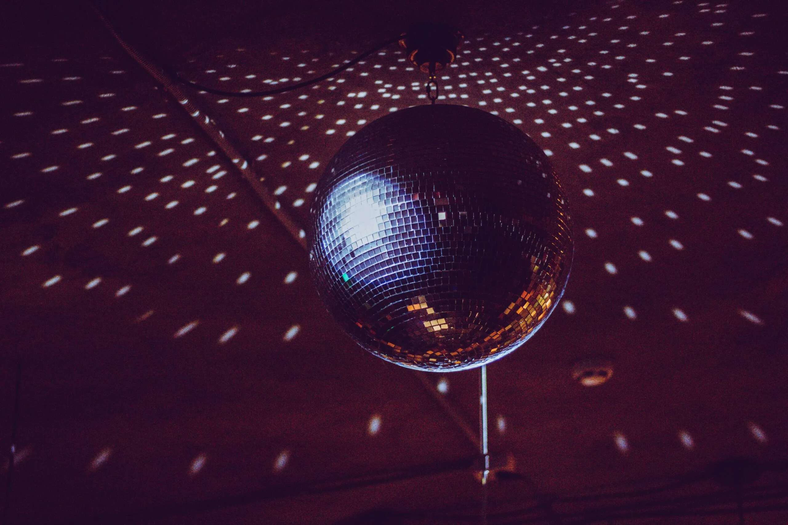 Silver disco ball