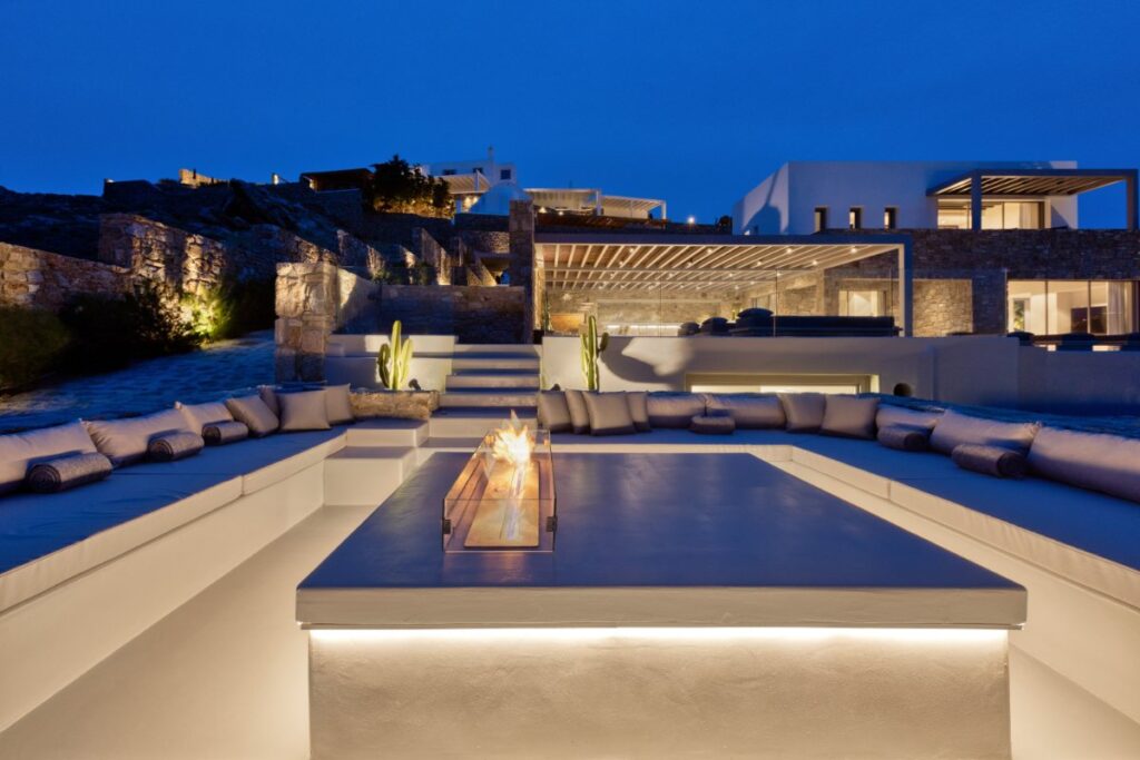 Enjoy Mykonos' best private rental home's open space under the stars.