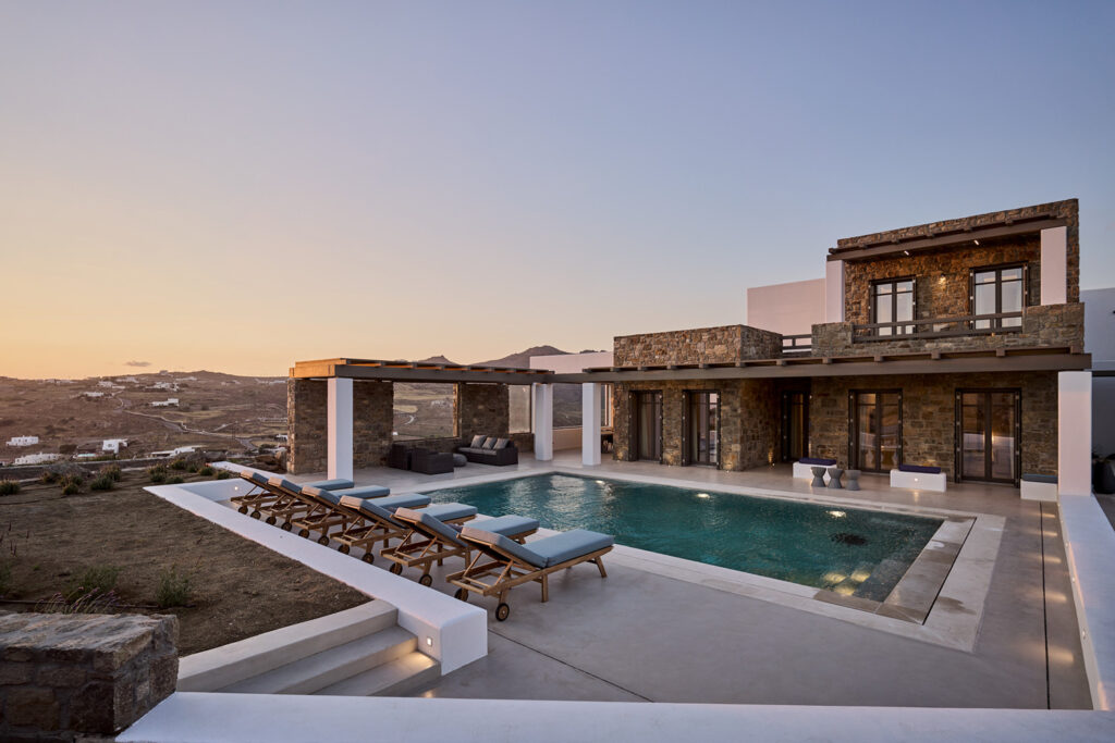 Spacious villa with a private pool for rent, Mykonos.
