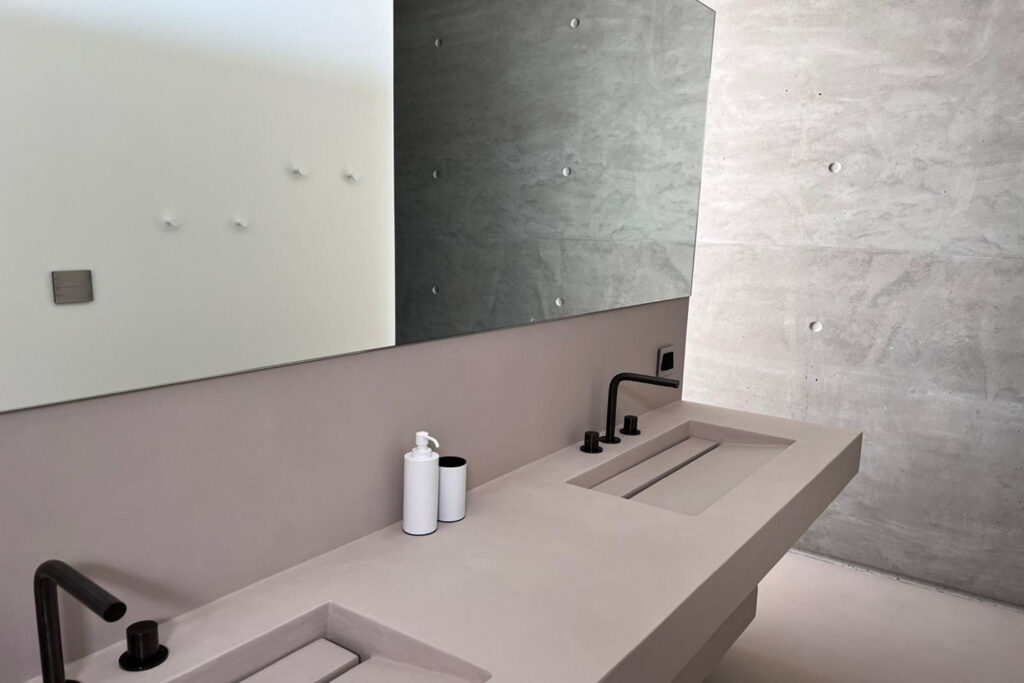 Bathroom amenities in an exceptional villa for rent, Mykonos.