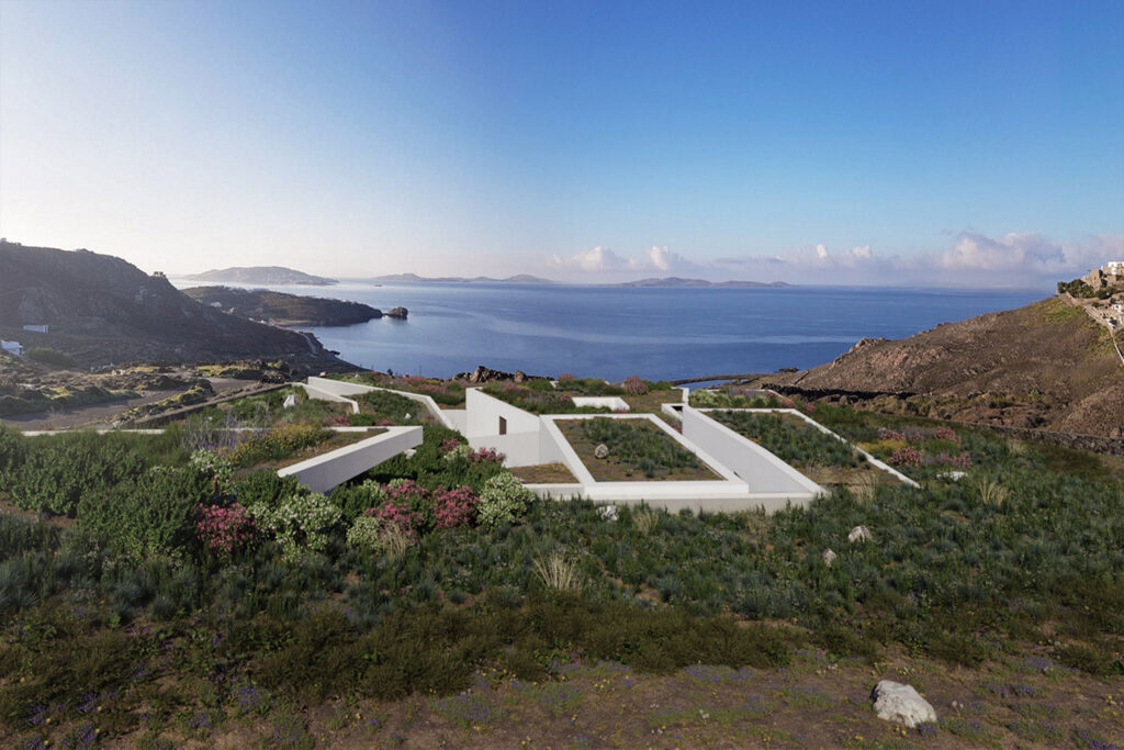 View of the Aegean Sea, Mykonos best rental villa.
