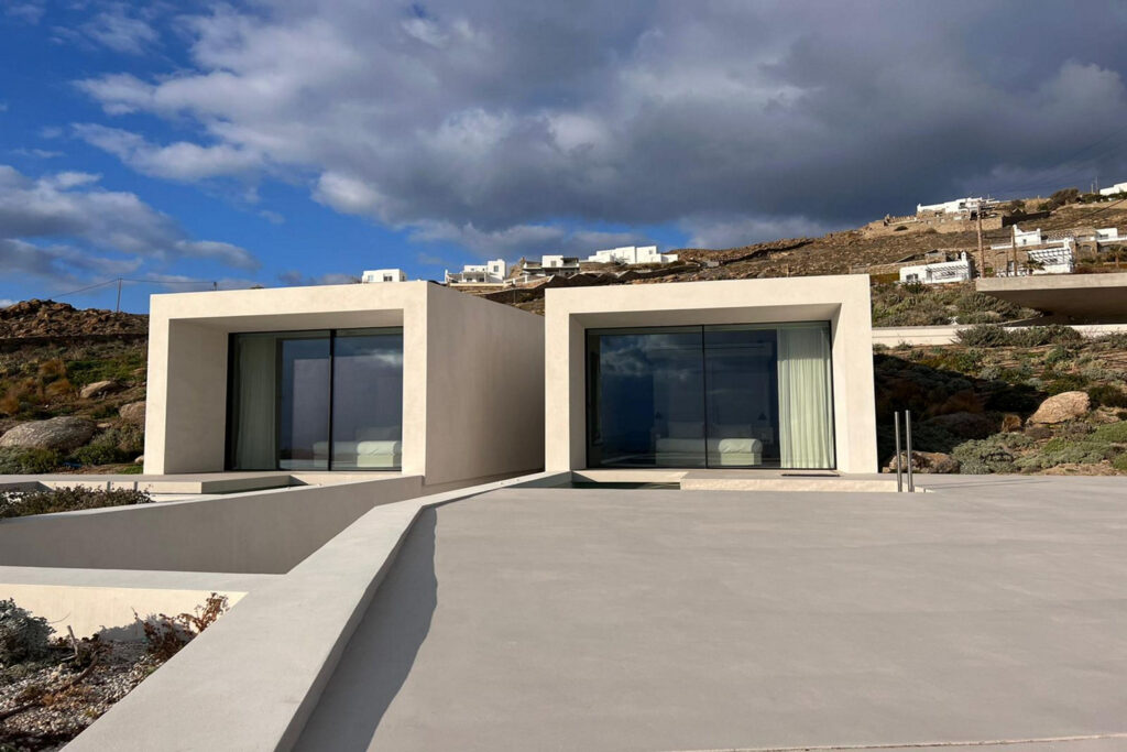 Luxurious bedrooms in Mykonos finest villa for rent.