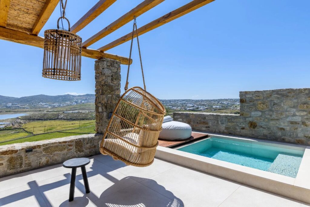 Amazing view of nature in Mykonos best villa for booking.