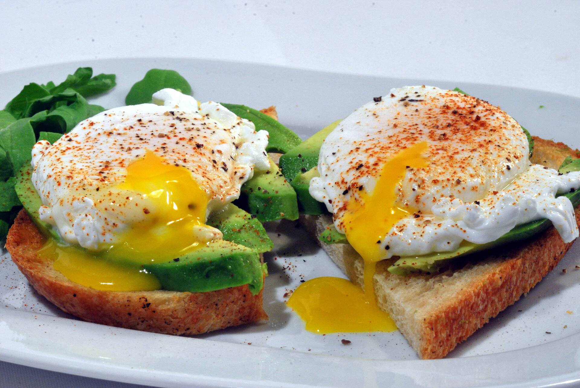 Avocado toast with an egg on top